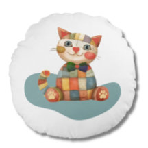 De Gelukkige Kat Kleurrijke Patchwork Uniek