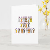 De gelukkige Katten van de Cartoon van de Dag van Kaart (Gele Bloem)