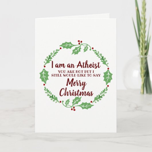 De gelukkige Kerstkaart van de Atheïst Feestdagen Kaart (Voorkant)
