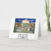 De gelukkige Kerstkaart van de Honden van de Feestdagen Kaart (Achterkant)