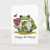 De gelukkige Kikker van de Verjaardag Kaart (Voorkant)