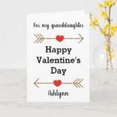 De gelukkige Kleindochter van de Valentijnsdag Kaart (Gele Bloem)