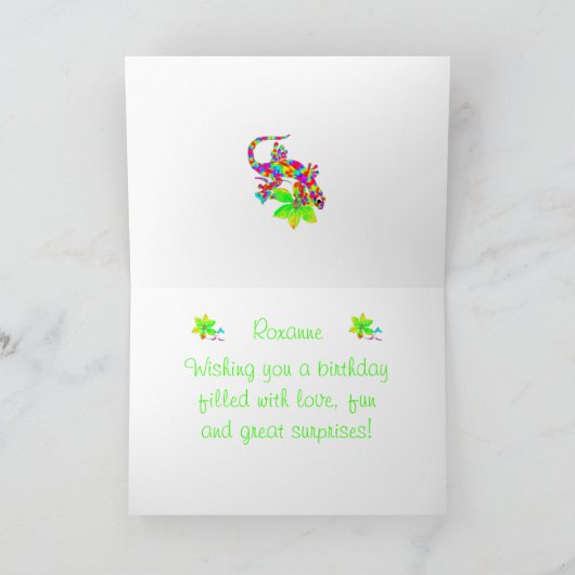 De gelukkige Kleindochter van de Verjaardag Kaart (Binnen)