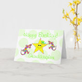 De gelukkige Kleindochter van de Verjaardag Kaart (Gele Bloem)