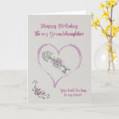 De gelukkige Kleindochter van de Verjaardag Kaart (Gele Bloem)