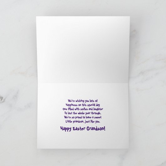 De gelukkige Kleinzoon van Pasen - Konijntjes en Feestdagen Kaart (Binnen)