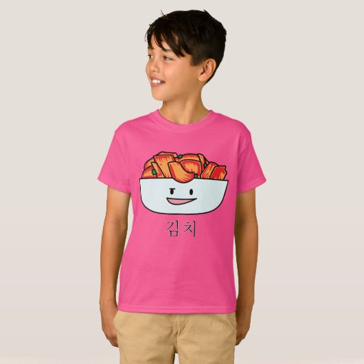 De gelukkige Kom van Kimchi Kimchee - het T-shirt (Voorkant volledig)