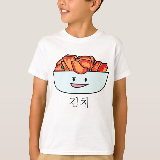 De gelukkige Kom van Kimchi Kimchee - het T-shirt (Voorkant)