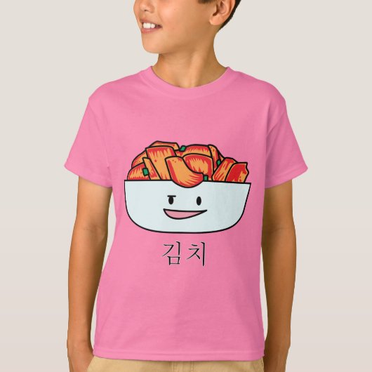 De gelukkige Kom van Kimchi Kimchee - het T-shirt (Voorkant)