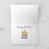 De gelukkige Koningin van Bunco van de Verjaardag Kaart (Binnen)