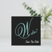 De Gelukkige Koppel Wij Doe Sla De Datum Aankondig Kaart (Staand voorkant)