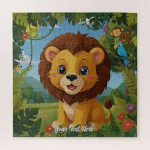 De Gelukkige Leeuw en Zijn Jungle Vrienden Legpuzzel