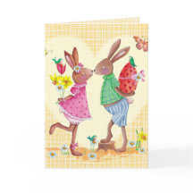 De gelukkige Leuke Konijntjes van Pasen | Kaart