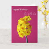 De gelukkige Liefde van de Verjaardag van Mijn Kaart (Gele Bloem)