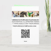 De gelukkige Luna van de Verjaardag Kaart van de (Achterkant)