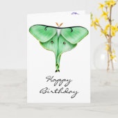 De gelukkige Luna van de Verjaardag Kaart van de (Gele Bloem)