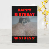 DE GELUKKIGE MAITRESSE VAN DE VERJAARDAG! KAART (Gele Bloem)