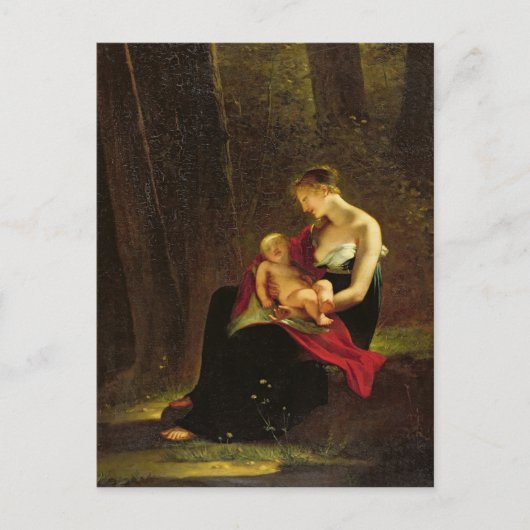 De gelukkige moeder briefkaart (Voorkant)