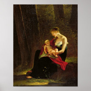 De gelukkige moeder poster