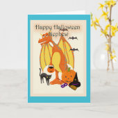 De gelukkige Neef van Halloween Kaart (Gele Bloem)