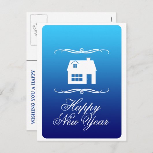 de gelukkige nieuwe aankondiging van het jaar (Voorkant / Achterkant)