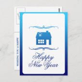 de gelukkige nieuwe aankondiging van het jaar briefkaart (Voorkant / Achterkant)