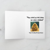 De gelukkige Oma van de Verjaardag Groundhog! Kaart (Binnen)