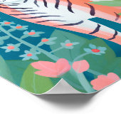 De gelukkige Oranje tijger Poster (Hoek)