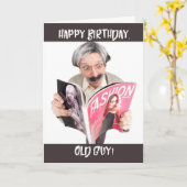 De gelukkige Oude Kerel van de Verjaardag Kaart (Gele Bloem)