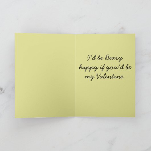 De Gelukkige Panda Valentijn van Beary Feestdagen Kaart (Binnen)