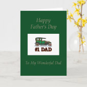 De gelukkige Papa van de Dag van Vaders - Oldtimer Kaart (Gele Bloem)
