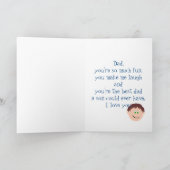 De gelukkige Papa van de Verjaardag van Zoon Kaart (Binnen)