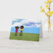 De gelukkige Papa van Vaderdag met Afrikaans Kaart (Gele Bloem)