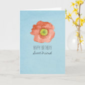 De gelukkige Papaver van de Waterverf van de Kaart (Gele Bloem)