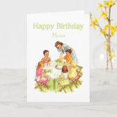 De gelukkige Partij van de Picknick van de Pret Kaart (Gele Bloem)