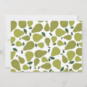 De gelukkige peer Baby shower Invitation Kaart (Achterkant)