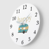 De gelukkige Persoonlijkheid van de Kampeerauto Grote Klok (Hoek)