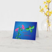 De gelukkige Petunia van de Verjaardag met Kaart (Gele Bloem)