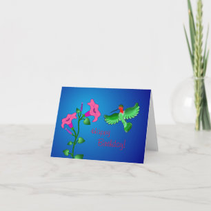 De gelukkige Petunia van de Verjaardag met Kaart