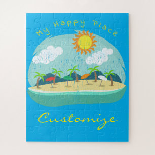 De Gelukkige Plaats Thunder_Cove van het strand Legpuzzel