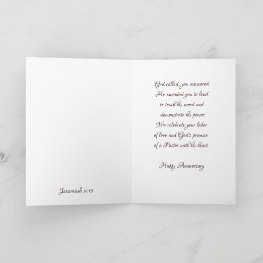 De gelukkige Predikant van het Jubileum Kaart (Binnen)