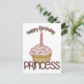 De gelukkige Prinses van de Verjaardag Briefkaart (Staand voorkant)