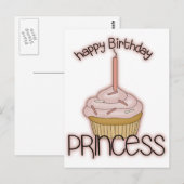 De gelukkige Prinses van de Verjaardag Briefkaart (Voorkant / Achterkant)