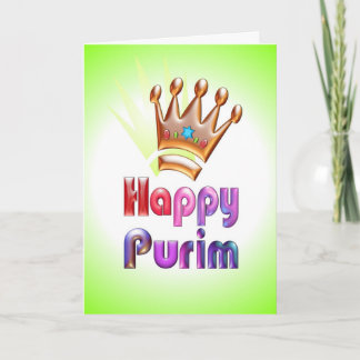De gelukkige Purim Kroon van de pretkaart met Kaart