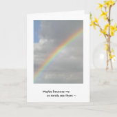 De gelukkige regenboog van het Jubileum ~ Kaart (Gele Bloem)