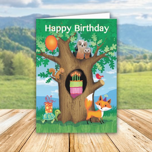 De gelukkige Rode Vogel van de Eekhoorn van de Feestdagen Kaart