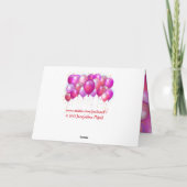 De gelukkige Roze GROTE Ballons van de Verjaardag Kaart (Achterkant)