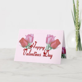 De gelukkige Rozen van de Valentijnsdag - spatie Feestdagen Kaart