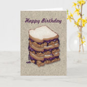 De gelukkige Sandwiches van de Pindakaas en van de Kaart (Gele Bloem)