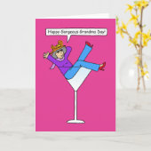 De gelukkige Schitterende Dag van de Oma - 23 Juli Kaart (Gele Bloem)